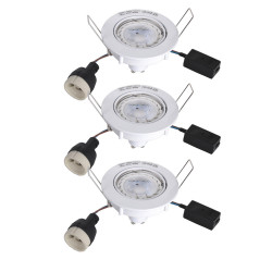 Lot de 3 spots blanc orientables
