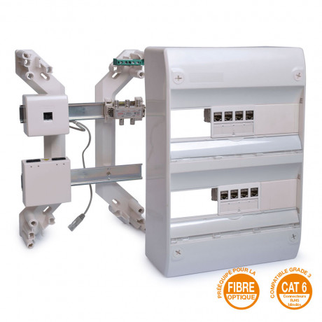 Coffret de communication adapté à l’installation de la fibre optique