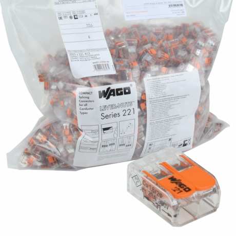 2500 Wago à levier 221-412 / 2 entrées