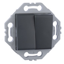 Double va et vient ou interrupteur anthracite