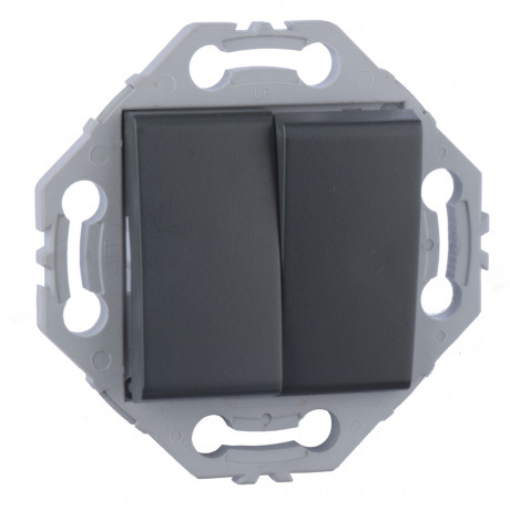 Double va et vient ou interrupteur anthracite