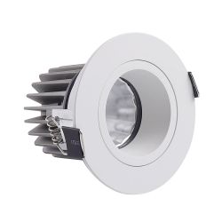 Spot à encastrer anti éblouissement downlight rond à LED 11W - 3000K - 870lm - Ø83mm