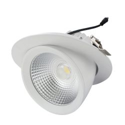 Spot à encastrer orientable downlight rond à LED 30W - 4000K - 2700lm - Ø155mm
