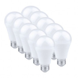 Lot de 10 ampoules E27 LED 7W - 4000K - 630 lumens