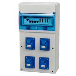 Coffret de camping 4 prises CEE avec sous compteur électrique