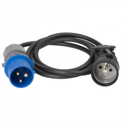 Adaptateur Caravane prise française 2P+T 16A CEE