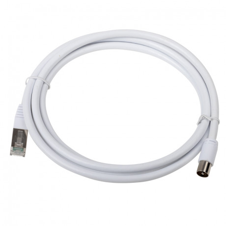 Câble coaxial Fiche TV / RJ45 200cm