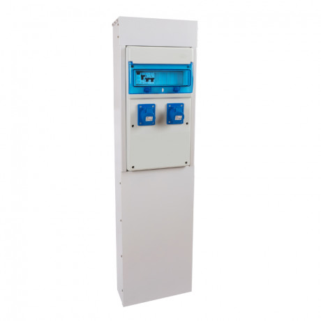 Borne de camping métallique avec 2 prises CEE 10A